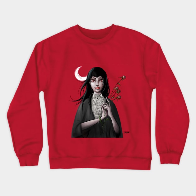 Christmas Cold Night Crewneck Sweatshirt by Magda Chonillo